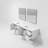 Geneva 84" Wall-Mounted Double Bathroom Vanity Set with Mirror-515009992-461471884