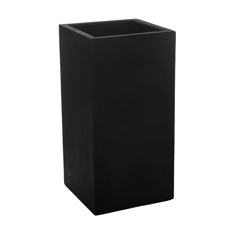 Penhook Handmade Pot Planter, Glossy Black, 35.5" H x 17.75" W x 17.75" D