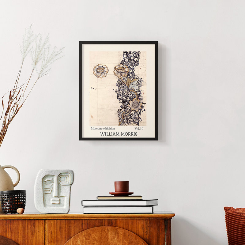 William Morris, reproduction encadrée, Noir, H 14 po x l 11 po