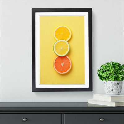 Citrus Fruits Minimalism - Framed Print
