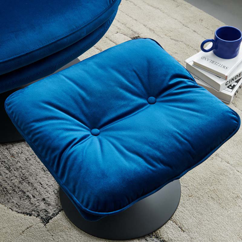 Morwenna Upholstered Armchair, Blue Faux Leather