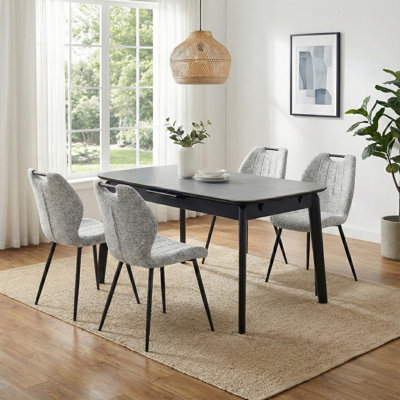 Valinda Extendable Stone Top Dining Table