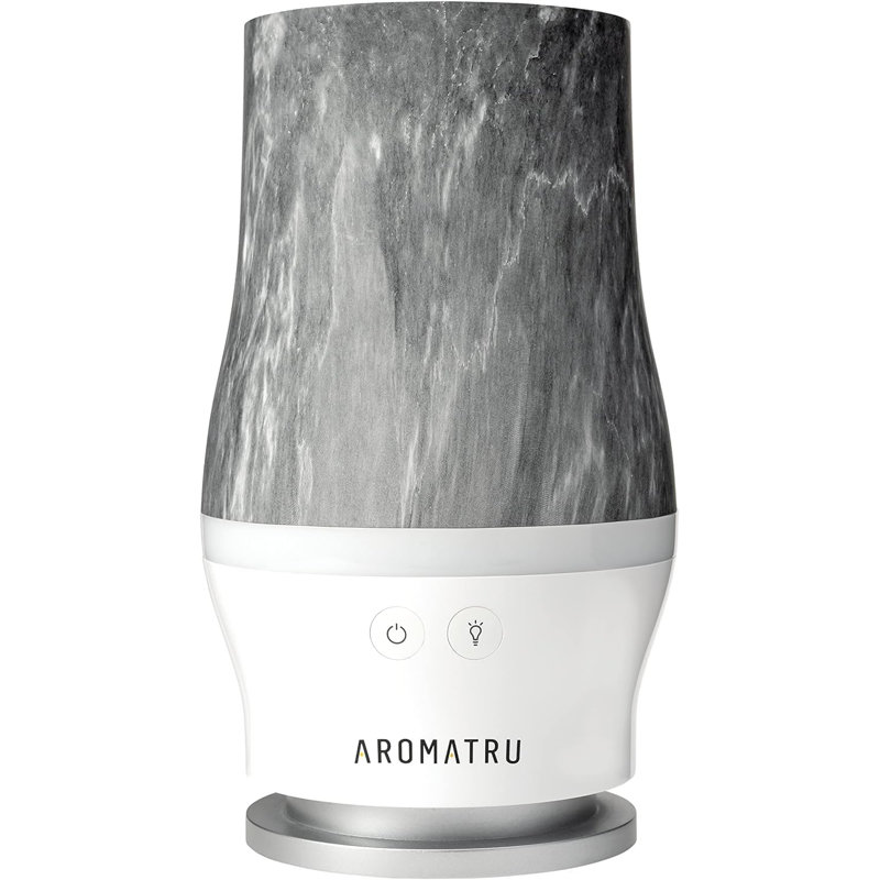 Diffuseur d'huile sans eau Smart Aromathérapie avec fonction WiFi et application - Pas d'eau, pas de dégâts (gris marbre)