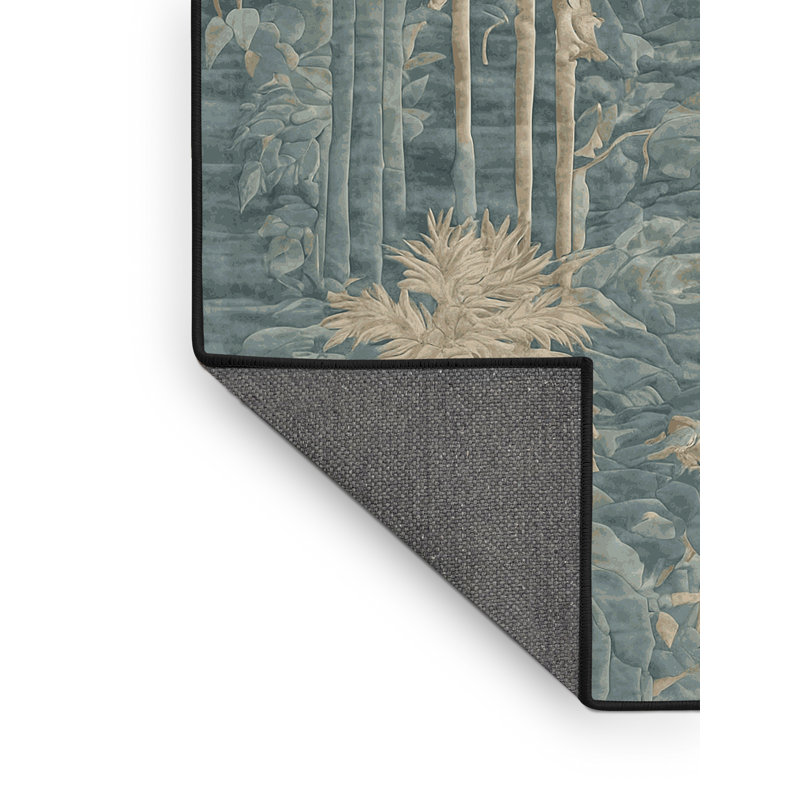 Tapis gris soyeux et moelleux, Rectangle 5 pi x 7 pi