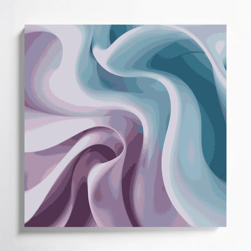 «Gradient Abstract 74», art mural sur toile grise, H 32 po x l 32 po