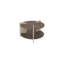 Table basse moderne Calderon avec finition noyer et travertin, 27,6 po x 17,7 po x 27,6 po | Panneau de particules 100% mélaminé, design élégant en marbre | Démonté pour un assemblage facile, parfait pour les salons contemporains-123122328
