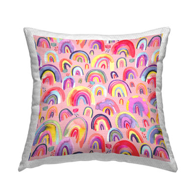 Abstract Indoor/Outdoor Throw Pillow
