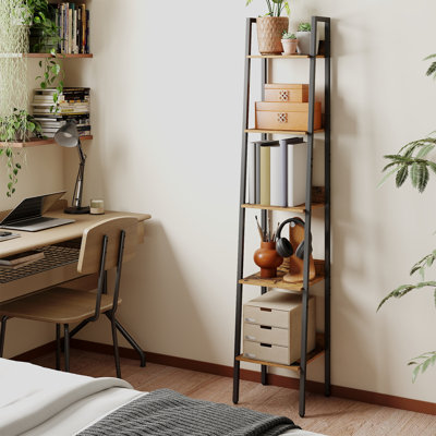 Maurus Steel Ladder Bookcase, Bookself for Home Office