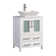 Knutsen 24'' Single Bathroom Vanity with Engineered Marble Top with Mirror