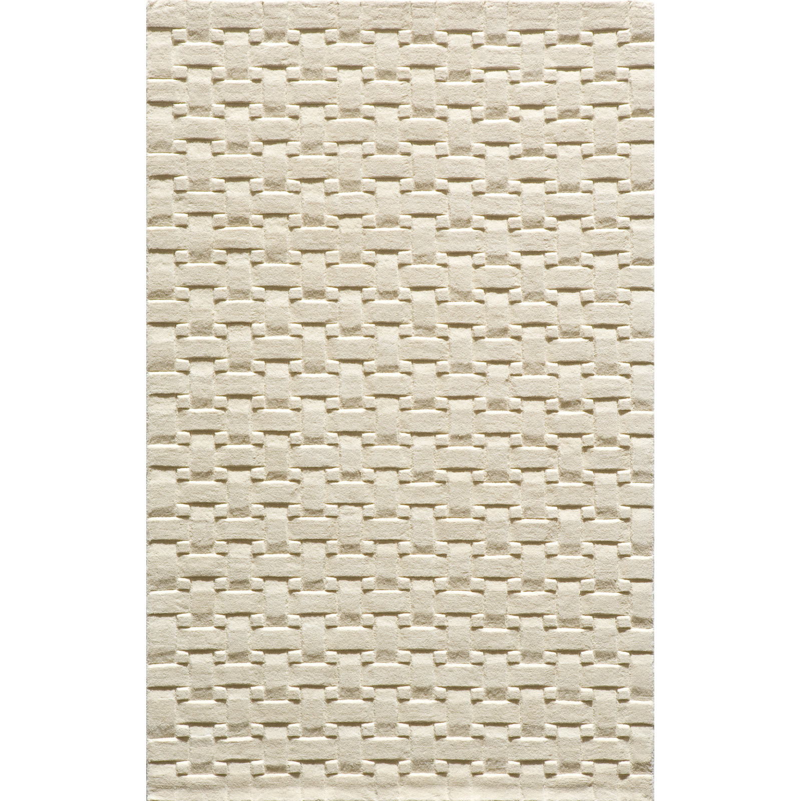 Carissa Hand Tufted Wool Ivory Rug, Rectangle 2'3" x 3'9"