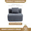 Canapé modulaire extra large et moelleux en U Fine-Wale en velours côtelé de 157 po avec repose-pieds-546169693