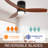 42" Solid Wood Smart Ceiling Fan With Lights