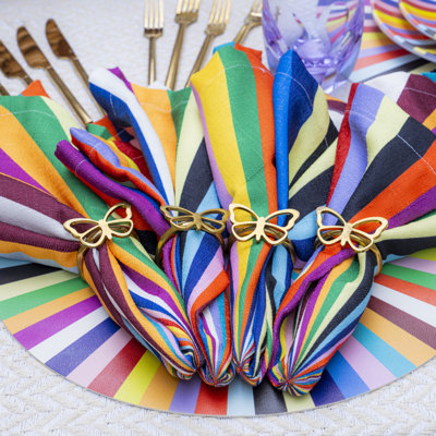 Multi Colored Starburst Salad Plate