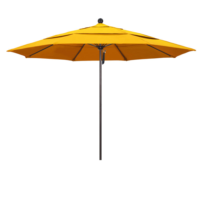 Parasol de marché 11 pi Hibo, Toile Sunbrella® jaune tournesol