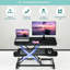 Adjustable Metal Base Standing Desk Converter-1530798697