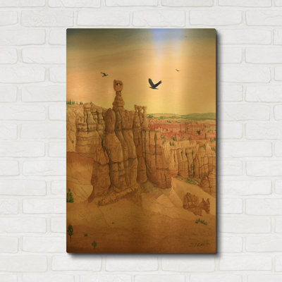 Tableau mural en métal doré « Bryce » de Brett Blumenthal, 61 x 91 cm