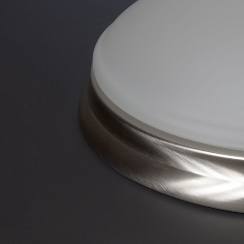 Plafonnier encastré simple à 1 lumière Mccully, H 4,25 po x l 11 po x P 11 po, Nickel brossé