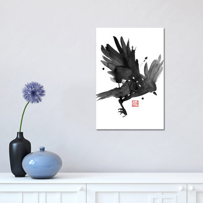 Crow by Péchane - Wrapped Canvas Print