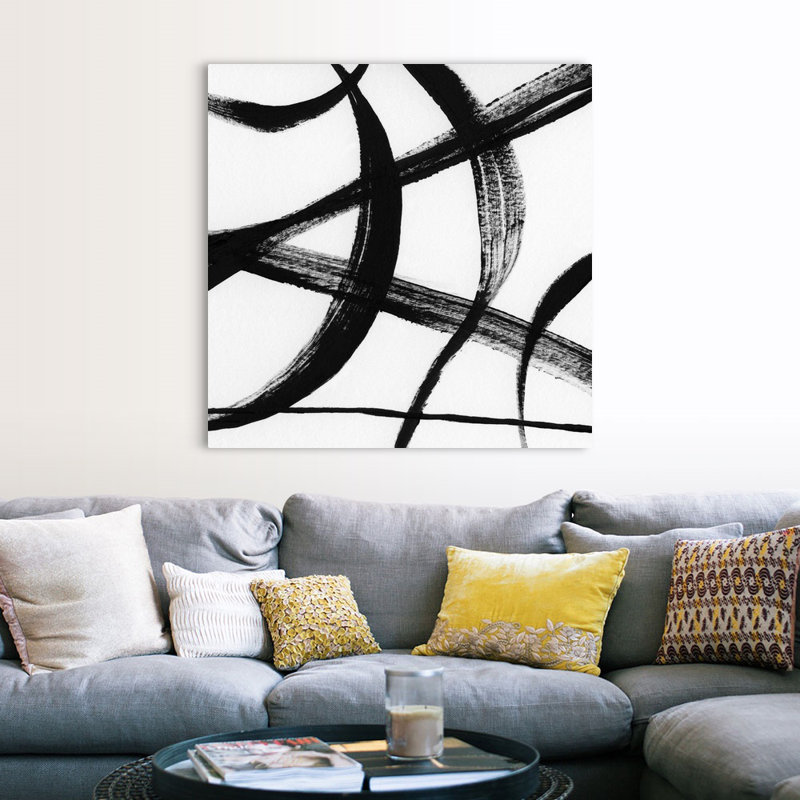 Gestural Marks I - reproduction d'art sur toile, H 48 po x l 48 po x P 1,25 po, Toile tendue