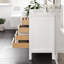 London Meuble-lavabo simple avec comptoir en quartz de Carrare et lavabo encastré en porcelaine-112460348
