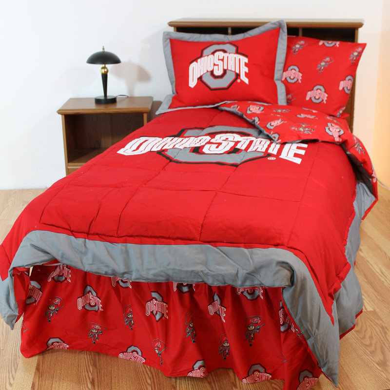 NCAA Comforter Set, Kansas, Twin Comforter + 7 Additional Pieces