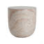 Outdoor/Indoor Lightweight Concrete Side Table,Travertine Finish