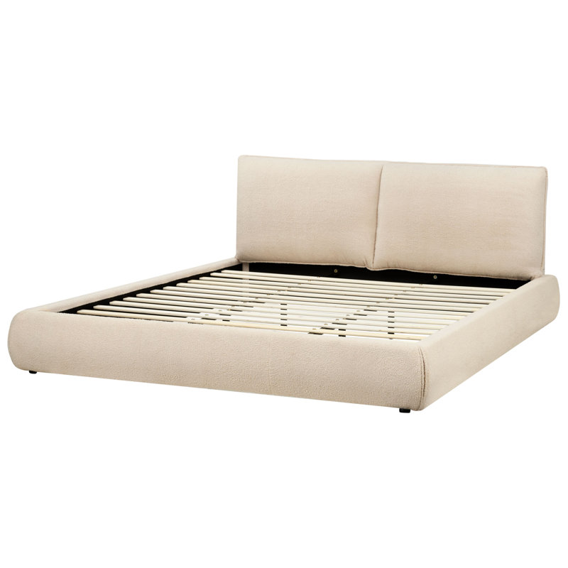 VINAY Upholstered Bed, Beige, Super King (6')