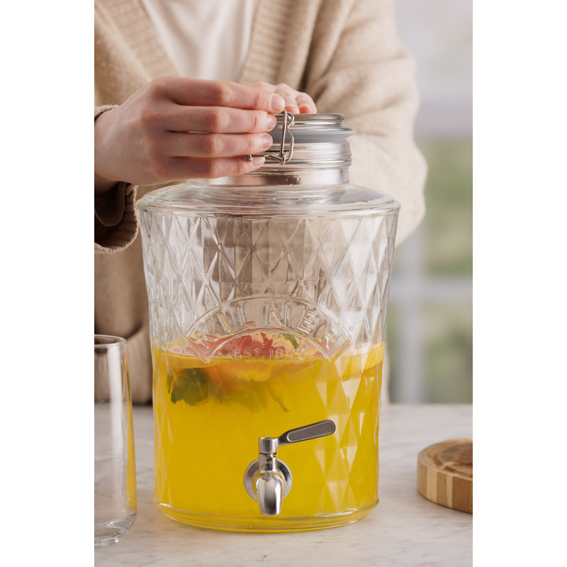 Kilner Clip Top Diamond Beverage Dispenser 5L