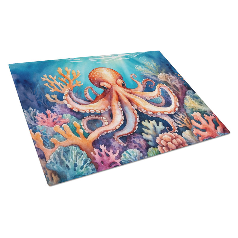 Planche à découper Octopus Parmi Corail