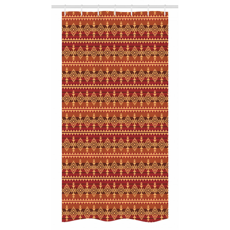Southwestern Shower Curtain with Hooks Included, 36" W x 72" L