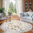 Chinoiserie Carpet Vintage Floral Rug Washable Non-slip Beige/Blue-377265316-369111552
