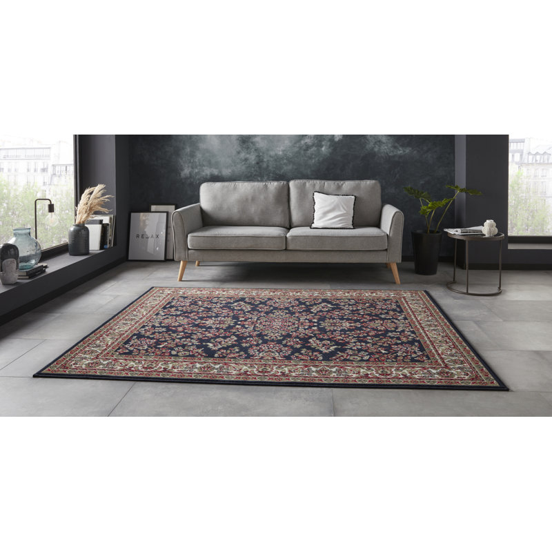 Zabul Tufted Black/Beige/Red Rug, Rectangle 160 x 220cm