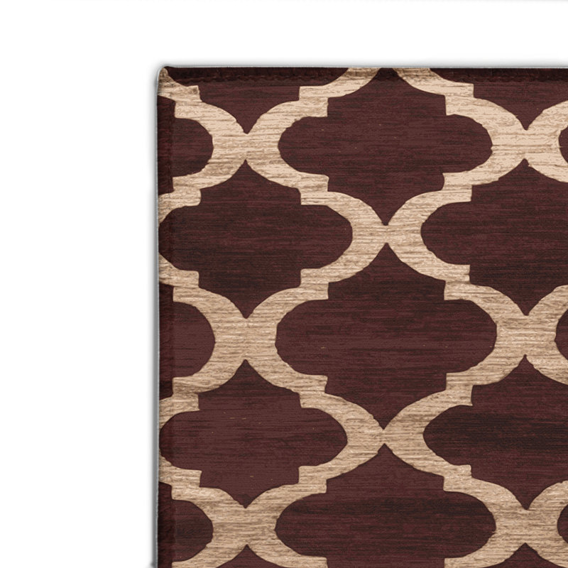 Tapis noir intérieur et extérieur Trellis, Rectangulaire 8 pi x 10 pi