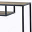 Élégante console avec deux tablettes de rangement, idéale pour organiser de petits objets et compléter la décoration intérieure