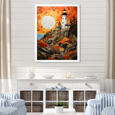 Reproduction d'art sur toile, "Phare avec lumière pastorale I"