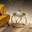 Montauk Glass Top Stainless Steel Frame Side Table-847958627