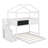 Twin Over Full House Bunk Bed With Blackboard-812193666