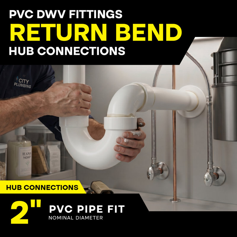 Bouche de retour en PVC 2 po H x H 2 po, drain en PVC blanc, raccord d'évacuation et d'évacuation, (paquet de 35)
