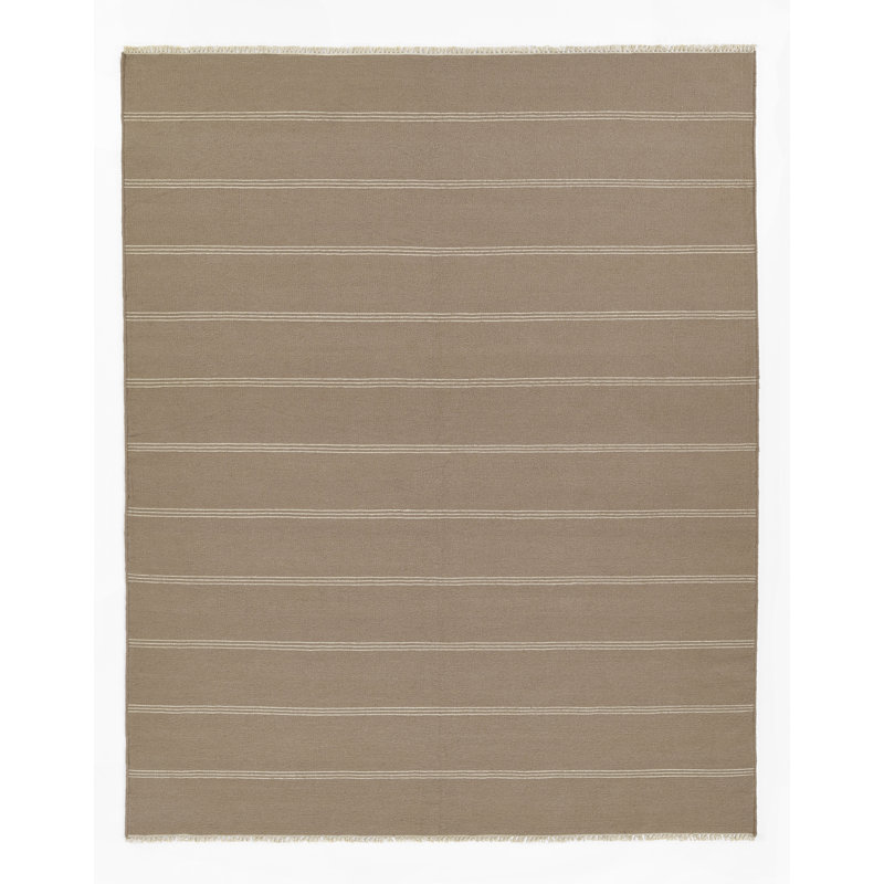 Hand Tufted Striped Indoor Rug, Rectangle 8' x 11'