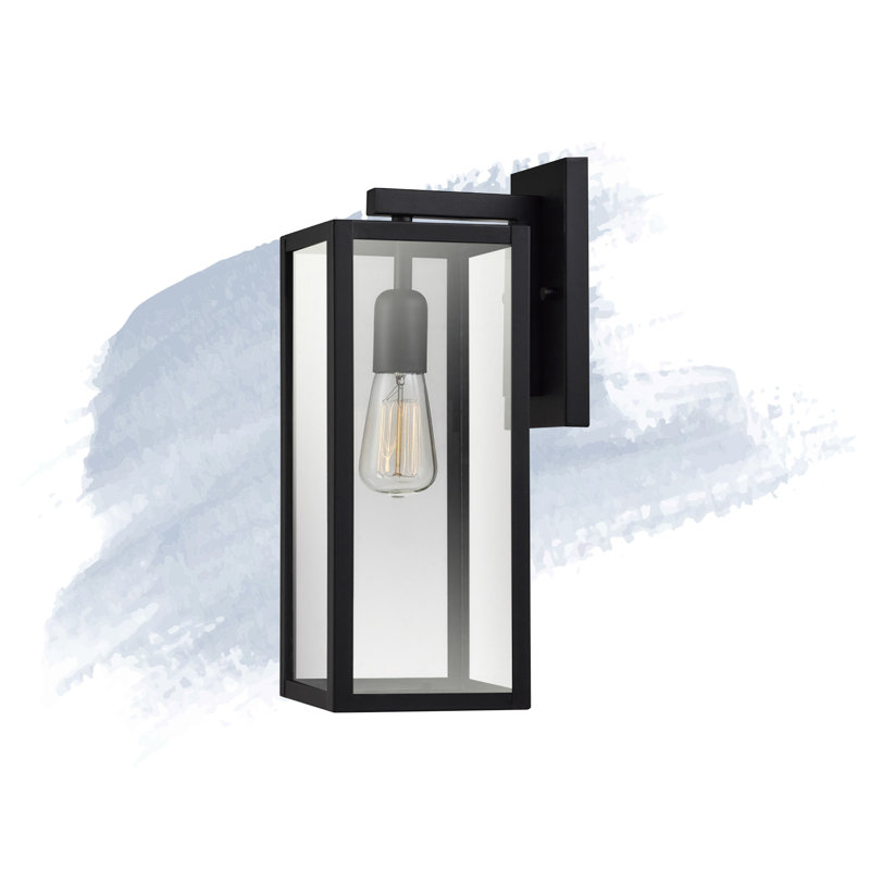 Lanterne murale d'extérieur à 1 ampoule Malak, Noir mat