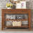 Ajada Wood Storage Console Table with 2 Storage Drawers and 2 Tiers Shelves-1802804401