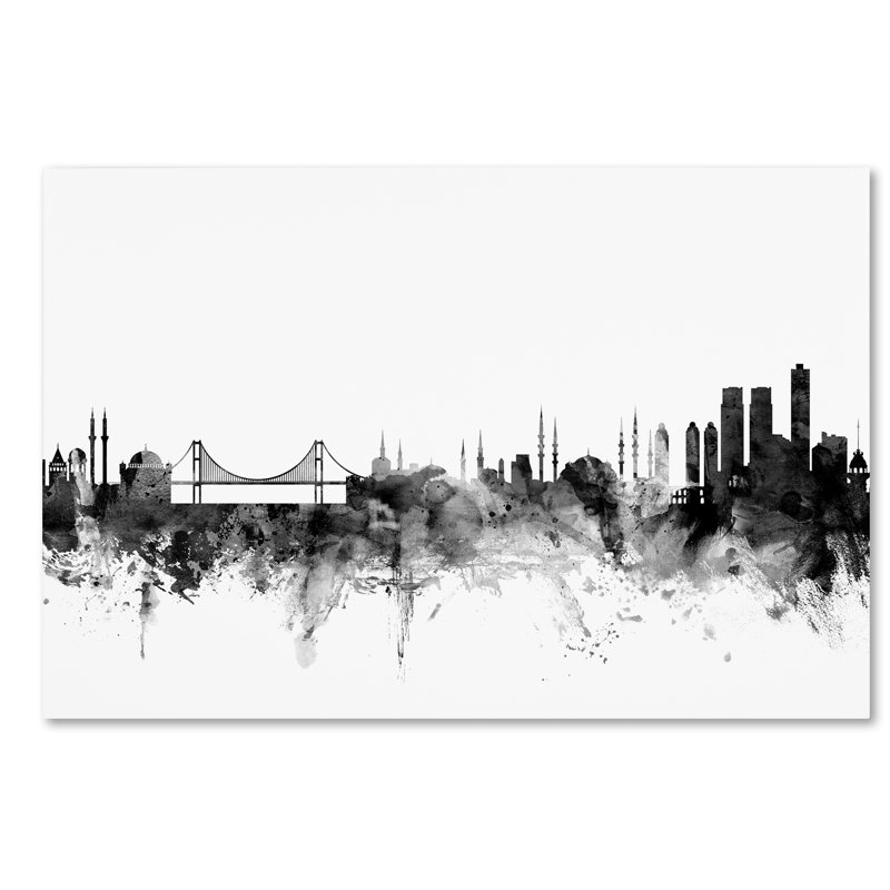 « istanbul turquie horizon », impression sur toile tendue, H 16 po x l 24 po x P 2 po