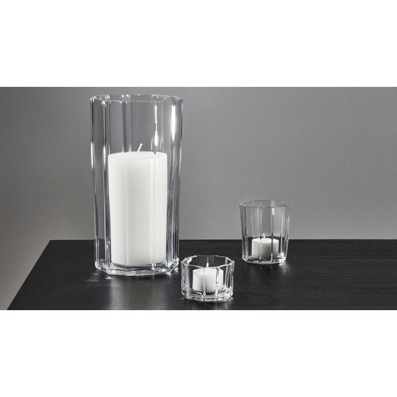 Reed Votive Candle Holder, 1.8'' H X 2.6'' W X 2.6'' D, Clear
