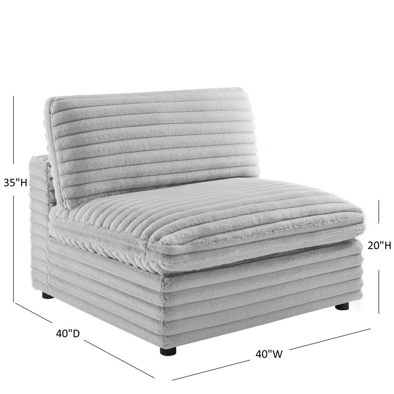 Hertel Armless Slipper Chair