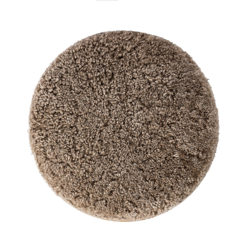 Wells Saldino Stool-Beige Shearling, Bar Stool (30" Seat Height), Taupe Shearling, Sandy Nettewood