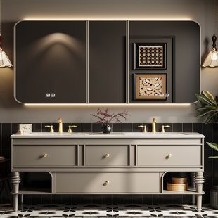 French style retro bathroom cabinet.