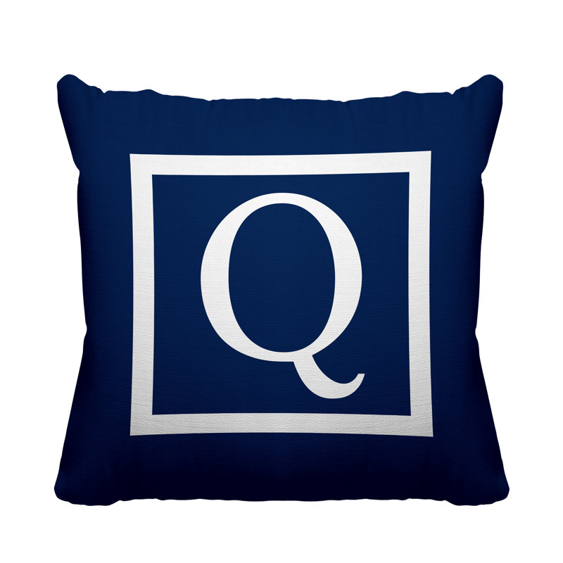 Coussin Colter, L 17 po x H 17 po, Bleu marine, Q