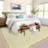 Bordered Design Machine Washable Rug with Rubber Backing for Living Room Modern Non-Slip Dining Room Rug Easy-Cleaning Floor Carpet for Bedroom-708819481