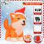 Chien gonflable Shiba Inu de 4 pi avec lumières DEL intégrées