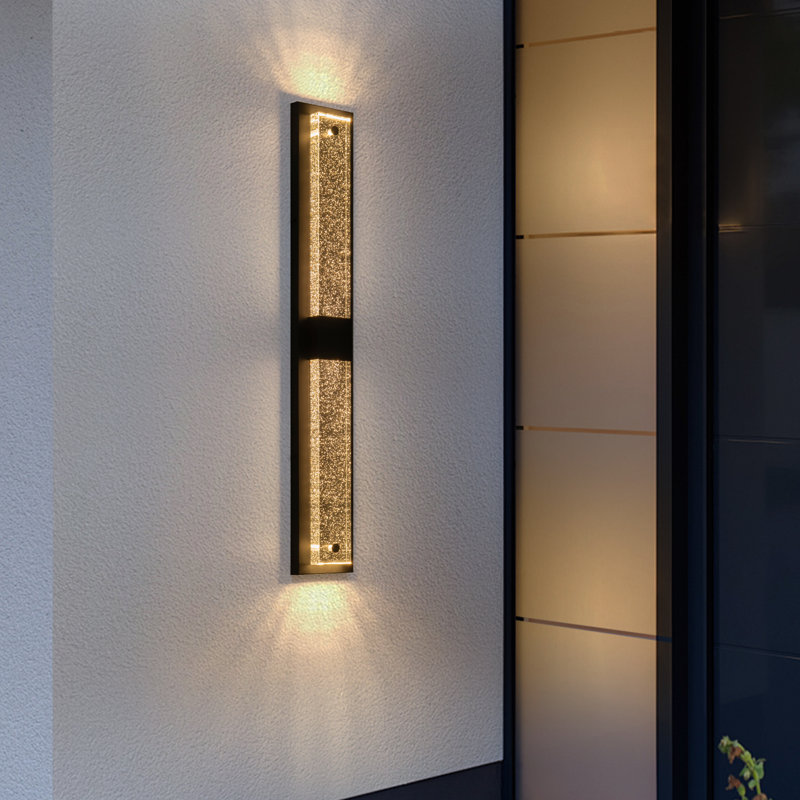 Applique murale DEL en aluminium cristal 31,5 po
